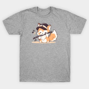 Dog playing the flute T-Shirt